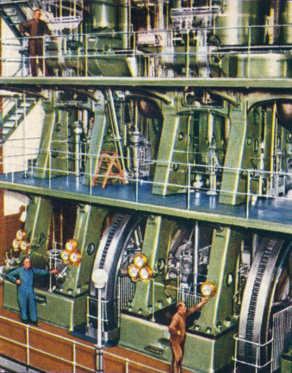 Obrovský trojnásobný expanzní čerpací motor, 1938 od Unbekannt