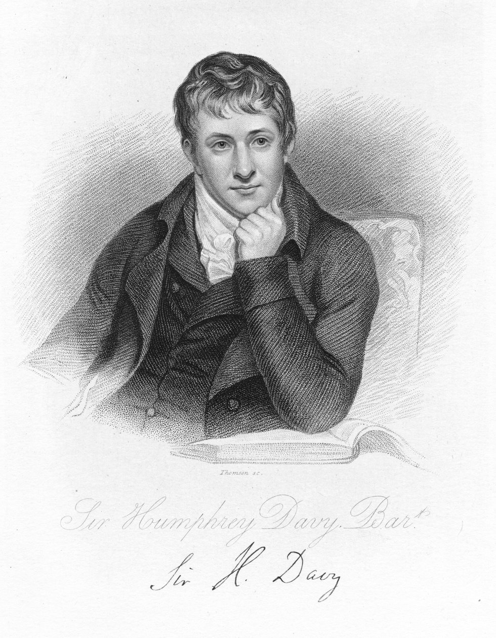 Humphry Davy, anglický chemik v roce 1803, c1870 od Unbekannt