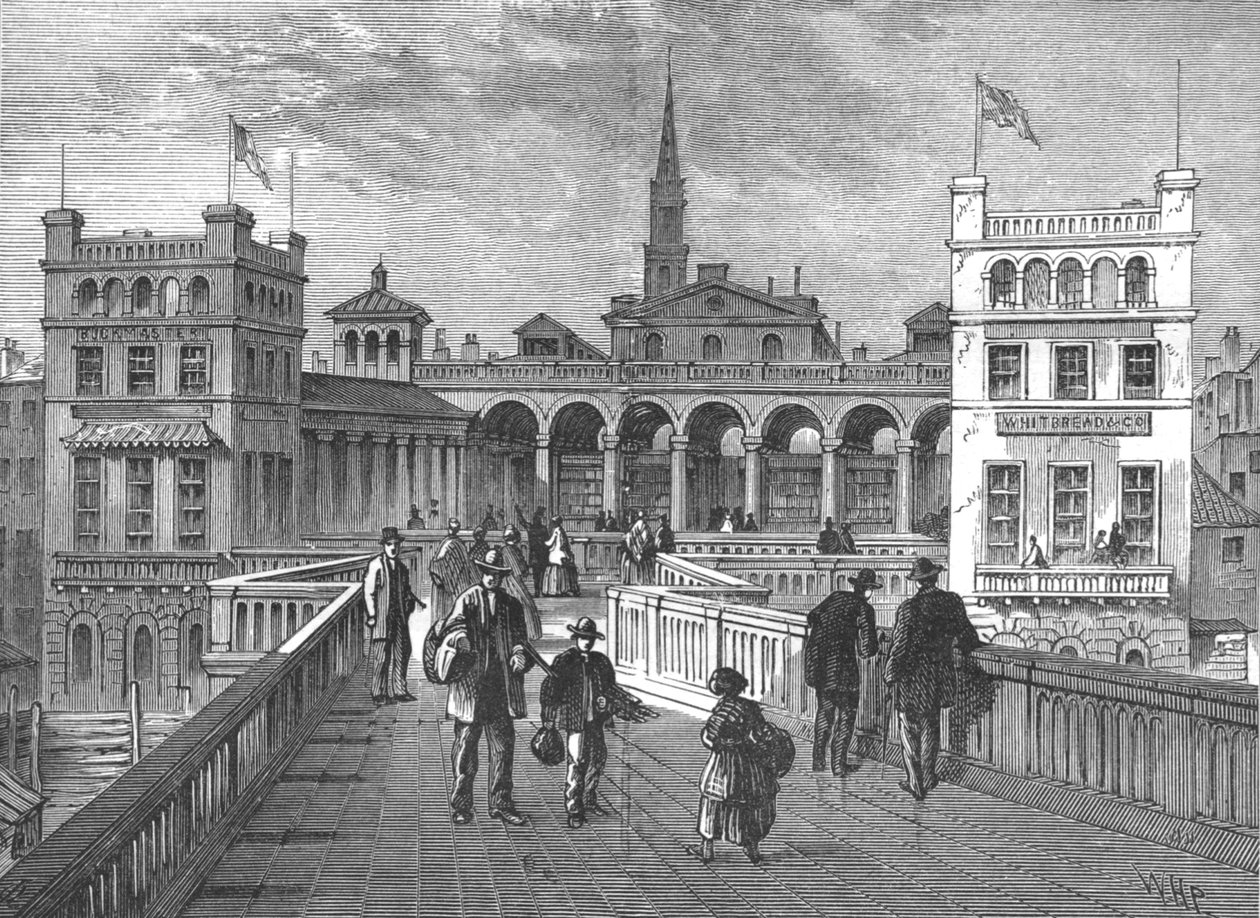 Hungerford Market z mostu, 1850 1897 od Unbekannt