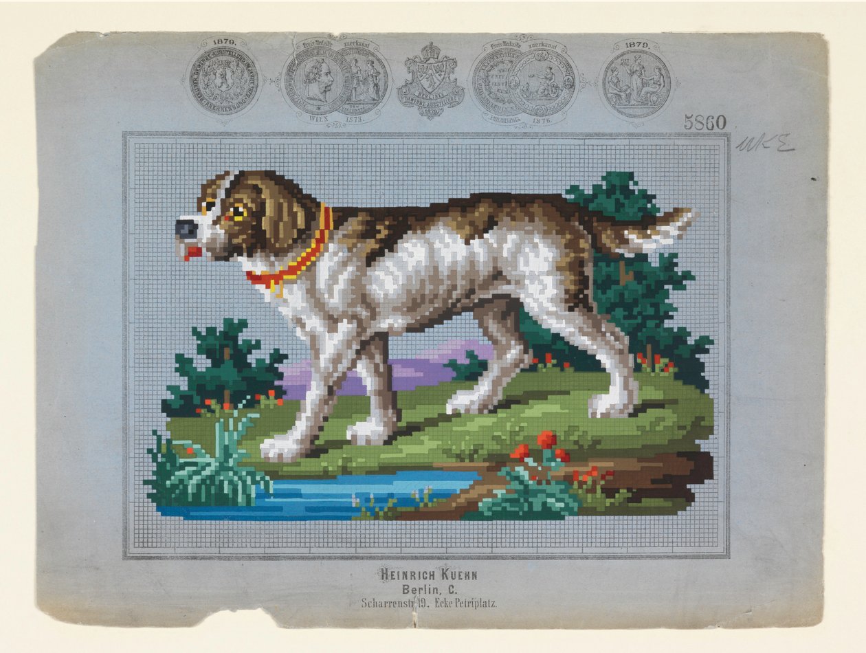 Lovecký pes, ca. 1879 od Unbekannt