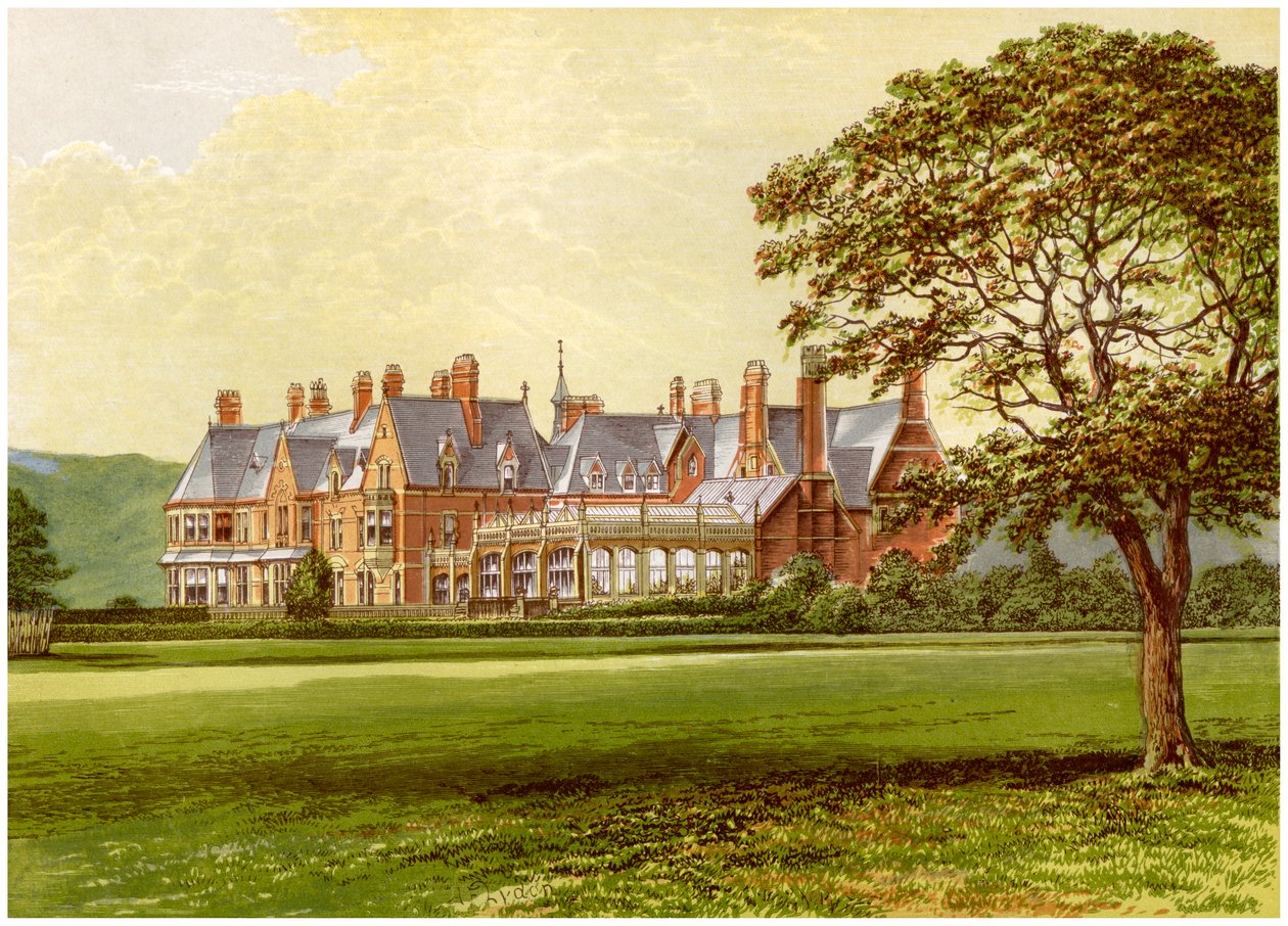 Hutton Hall, Yorkshire, domov rodiny Pease, c1880 od Unbekannt