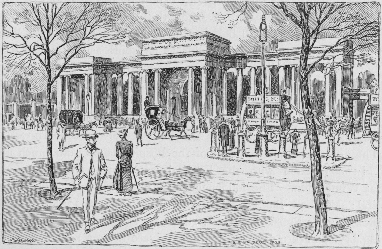 Hyde Park Corner, Londýn, 1903-1911 od Unbekannt
