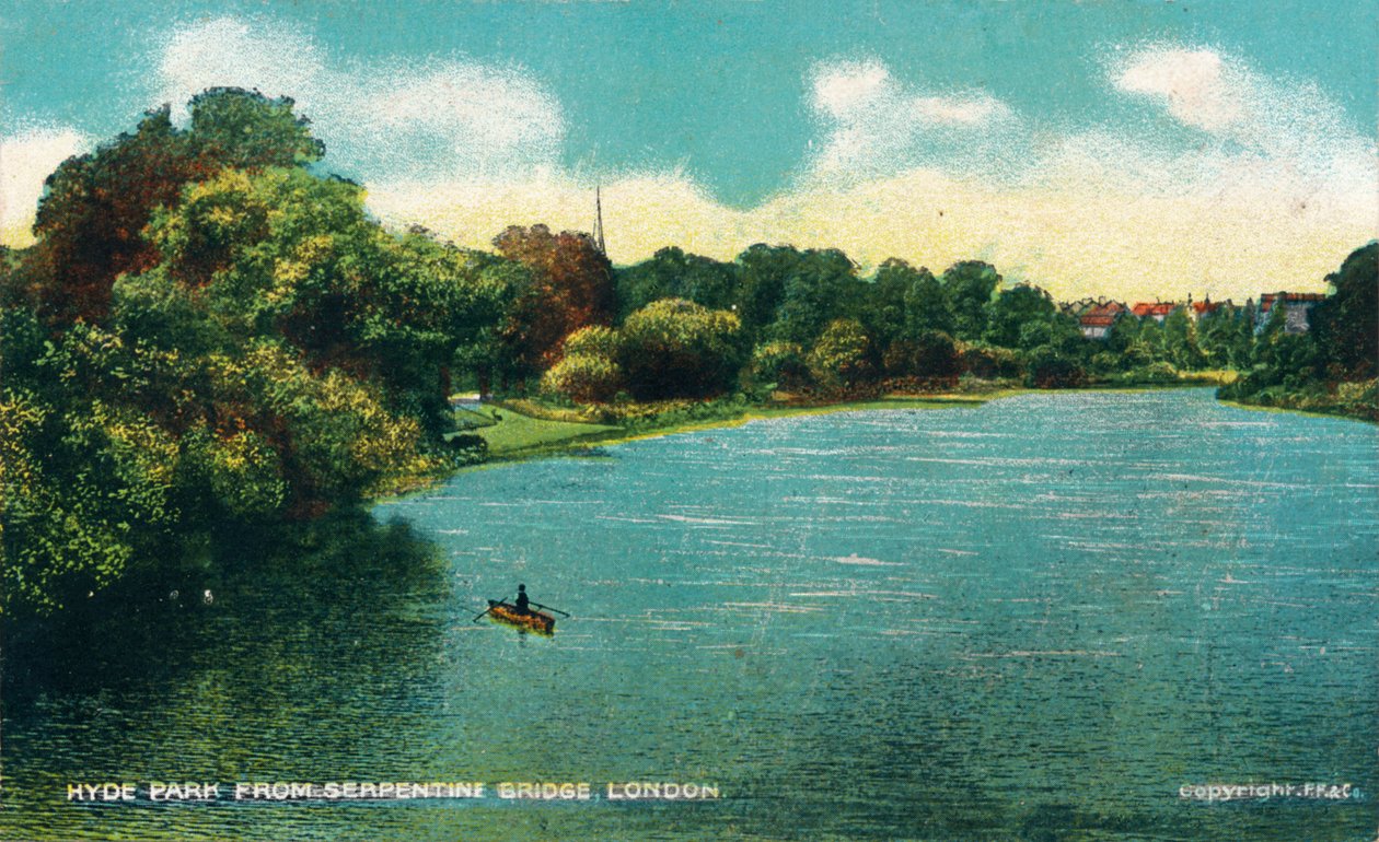 Hyde Park od Serpentine Bridge, Londýn, c1910. od Unbekannt