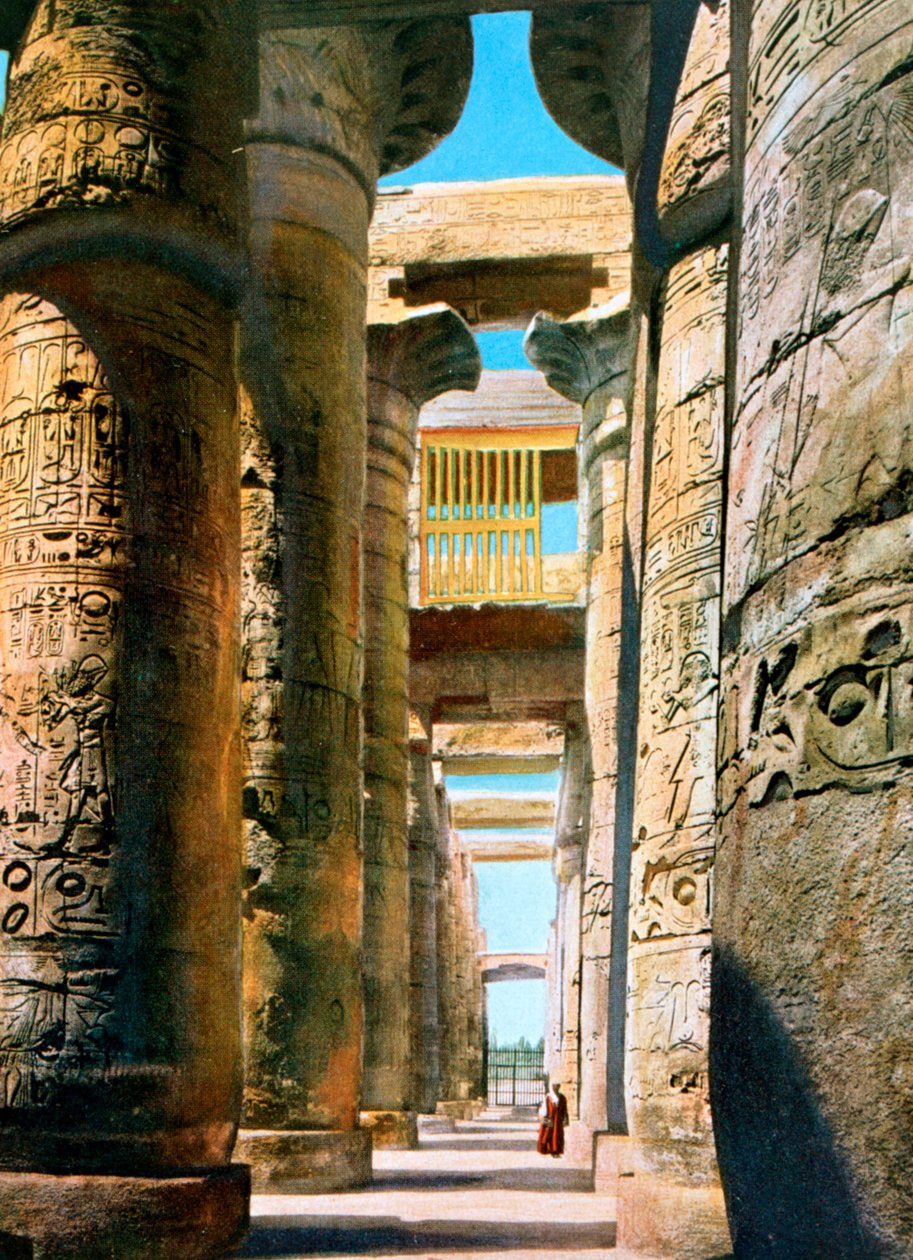 Hypostyle Hall, Karnak Temple complex, Luxor, Egypt, 20th Century od Unbekannt
