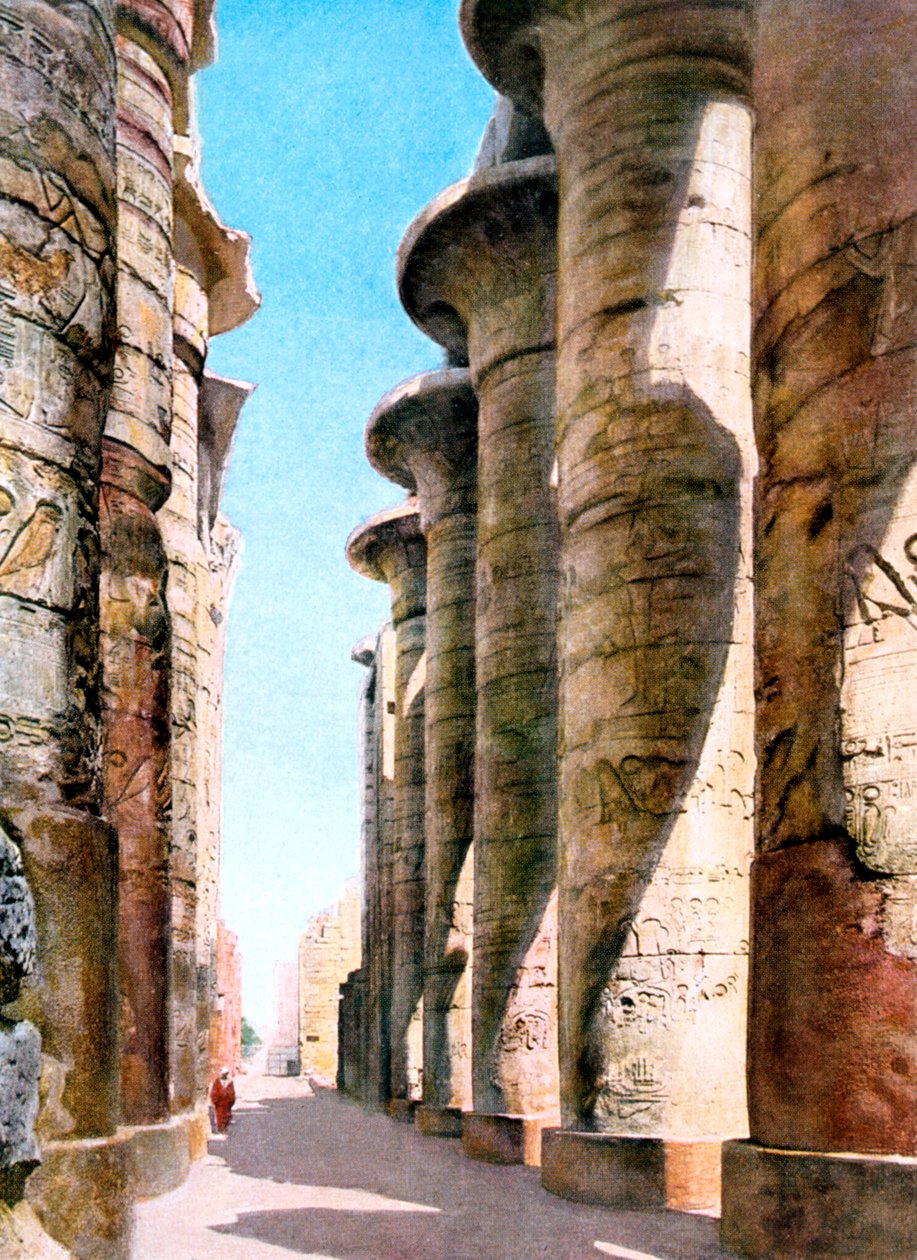 Hypostyle Hall, Temple Karnak, Luxor, Egypt, 20th Century od Unbekannt