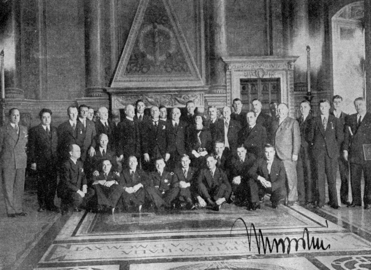 Il Duce představuje, FA tour, Palazzo di Venezia, Řím, Itálie, 1933 od Unbekannt