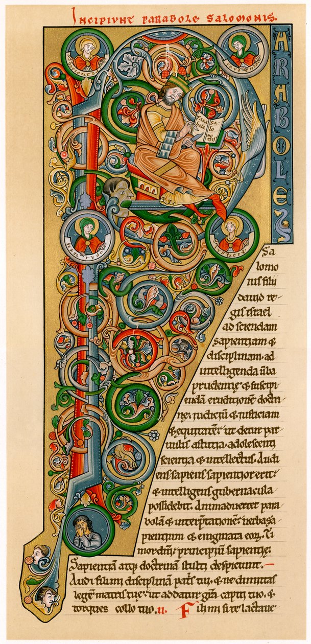 Iluminovaná iniciála P, 1172 od Unbekannt