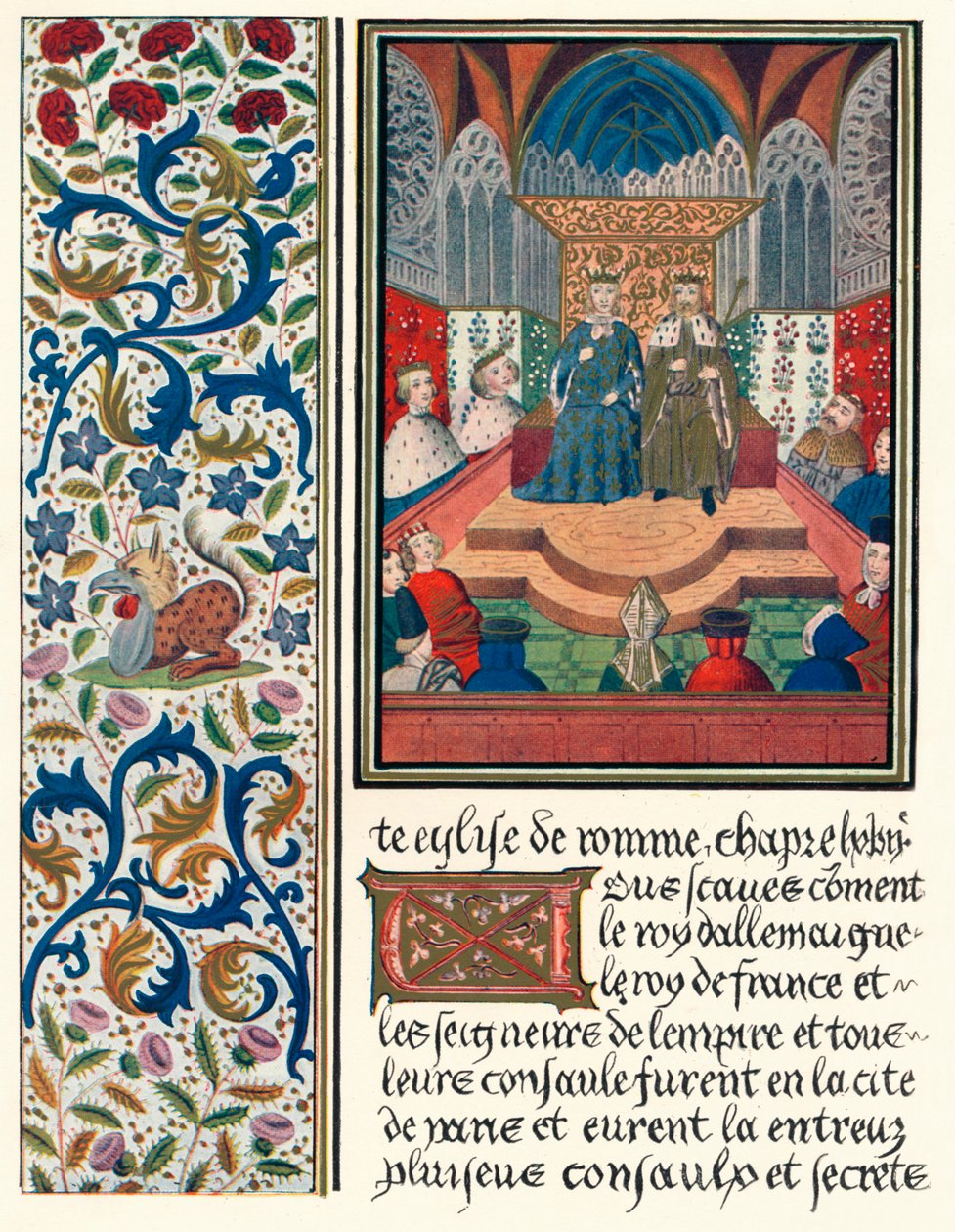 Osvětlená stránka, s okrajem, c1480 1905 od Unbekannt