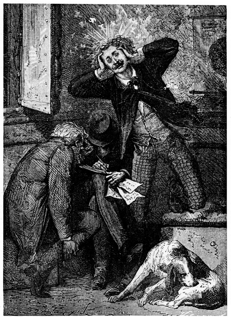 Ilustrace ze Země na Měsíc od Julese Verna, 1865 od Unbekannt