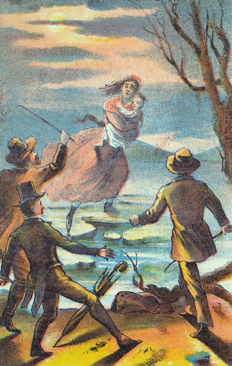 Ilustrace z plakátu propagujícího divadelní inscenaci Chata strýčka Toma, 1870 od Unbekannt
