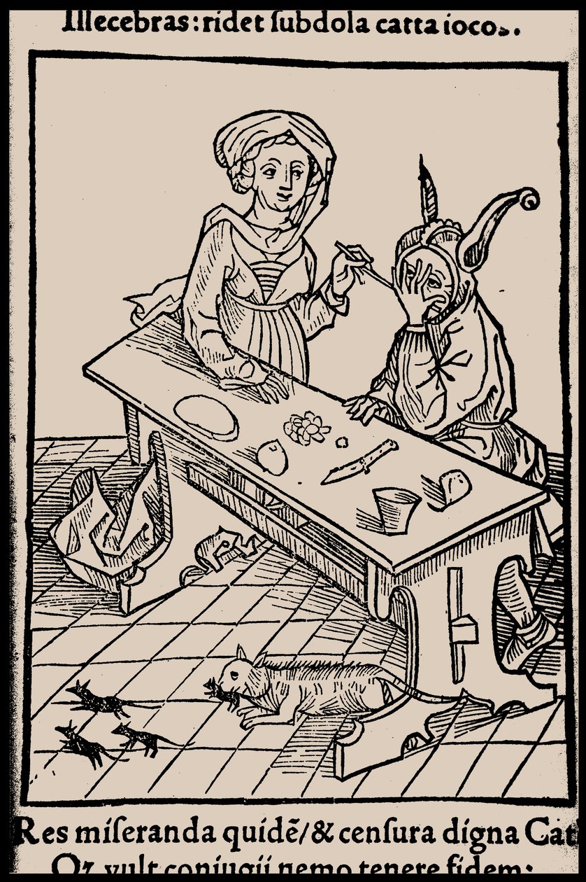 Ilustrace ke knize Ship of Fools od Sebastiana Branta, 1497. od Unbekannt