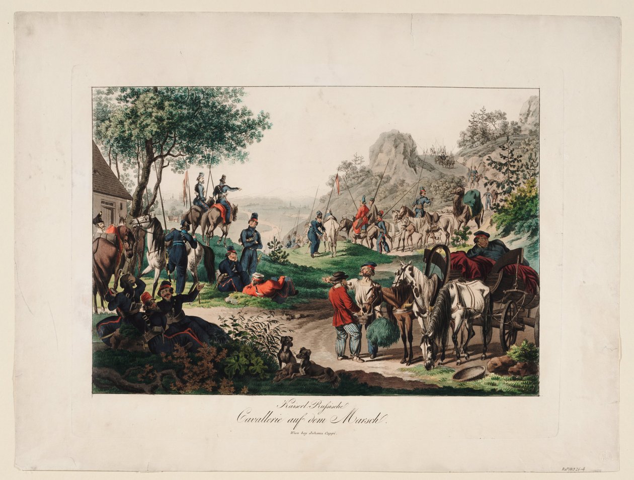 Císařská ruská kavalérie na pochodu, 1813 od Unbekannt
