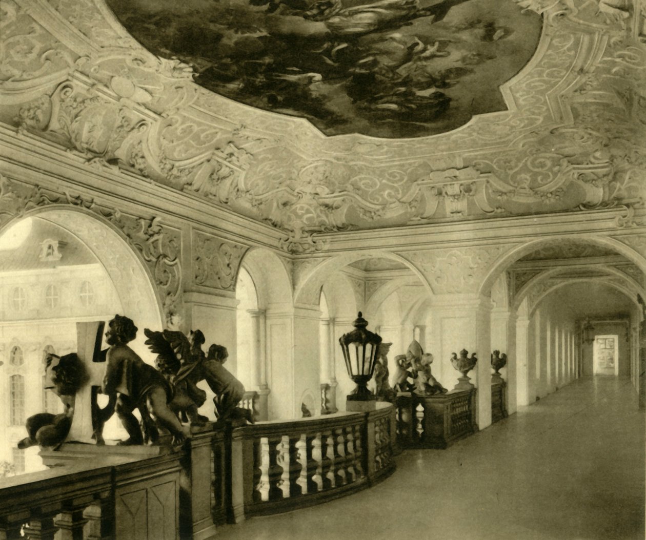 Císařské schodiště, klášter St Florian, Sankt Florian, Horní Rakousko, c1935. od Unbekannt