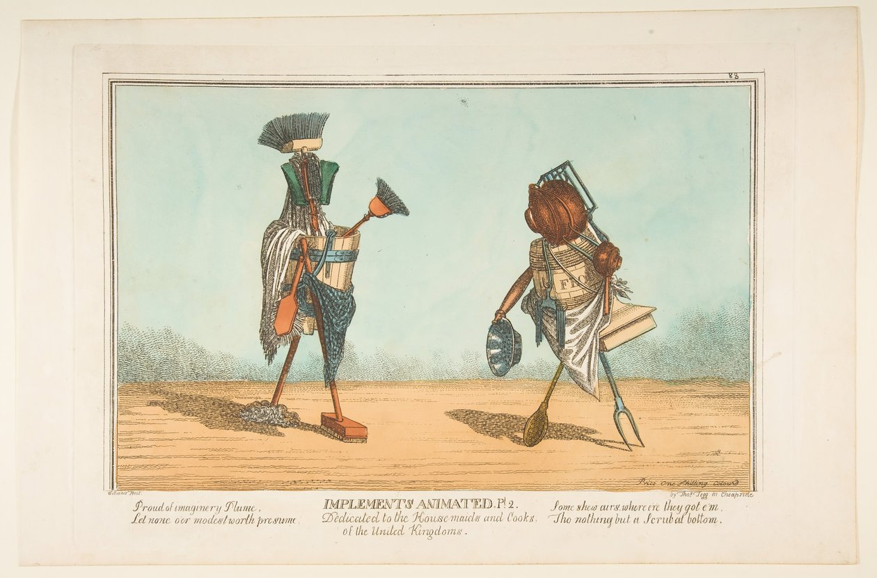 Implements Animated, Pl. 2, Věnováno hospodyním a kuchařům Spojeného království, ca. 1811. od Unbekannt