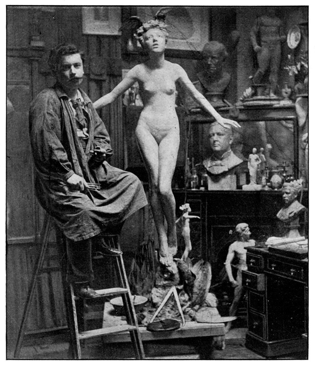 V Mr Lucchesis Studio, Londýn, 1899 od Unbekannt