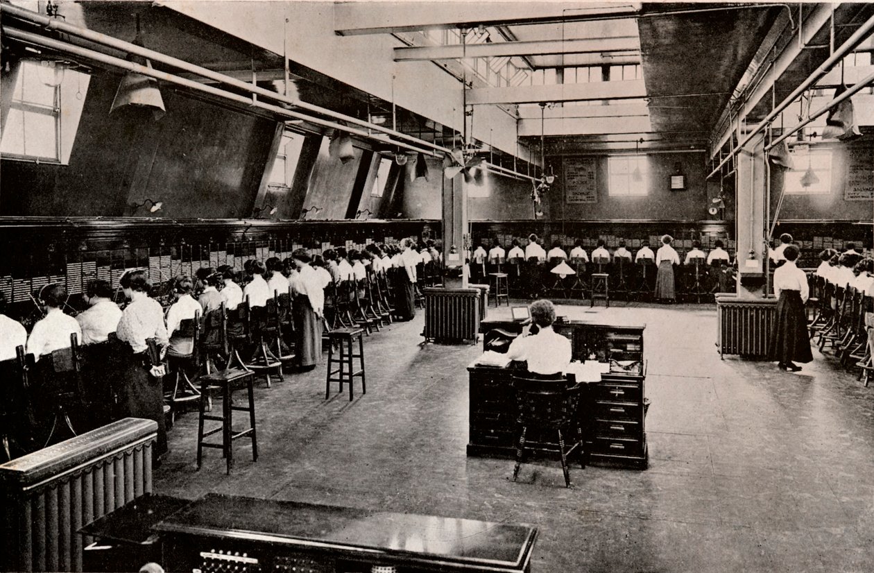 Ve velké telefonní ústředně, c1916 od Unbekannt