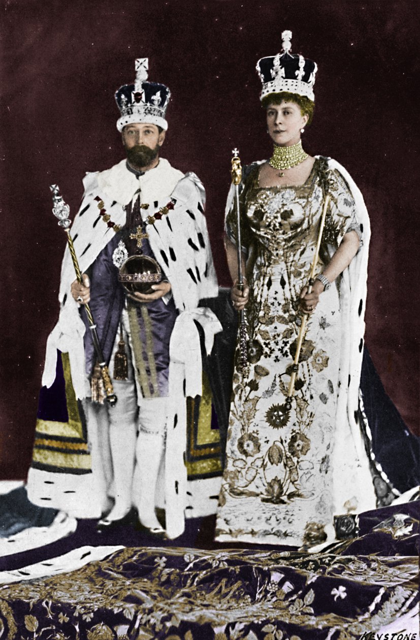 Na jaře 1910 zemřel král Edward VII., v březnu 1911 byl korunován král Jiří V., 1911, 1945 od Unbekannt
