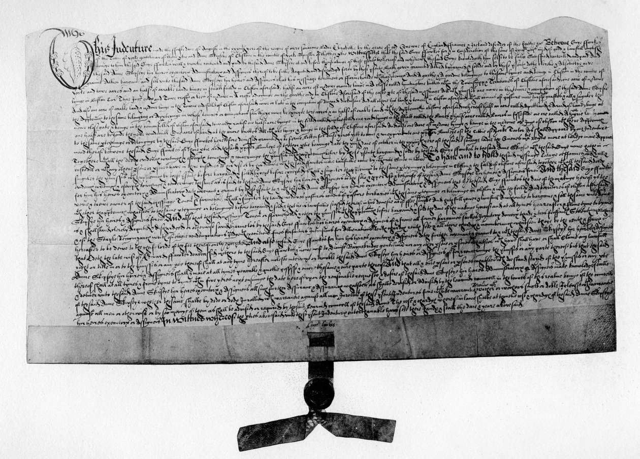 Intent na prodej pozemku, podepsaný Guy Fawkes, počátek 17. století 1901 od Unbekannt