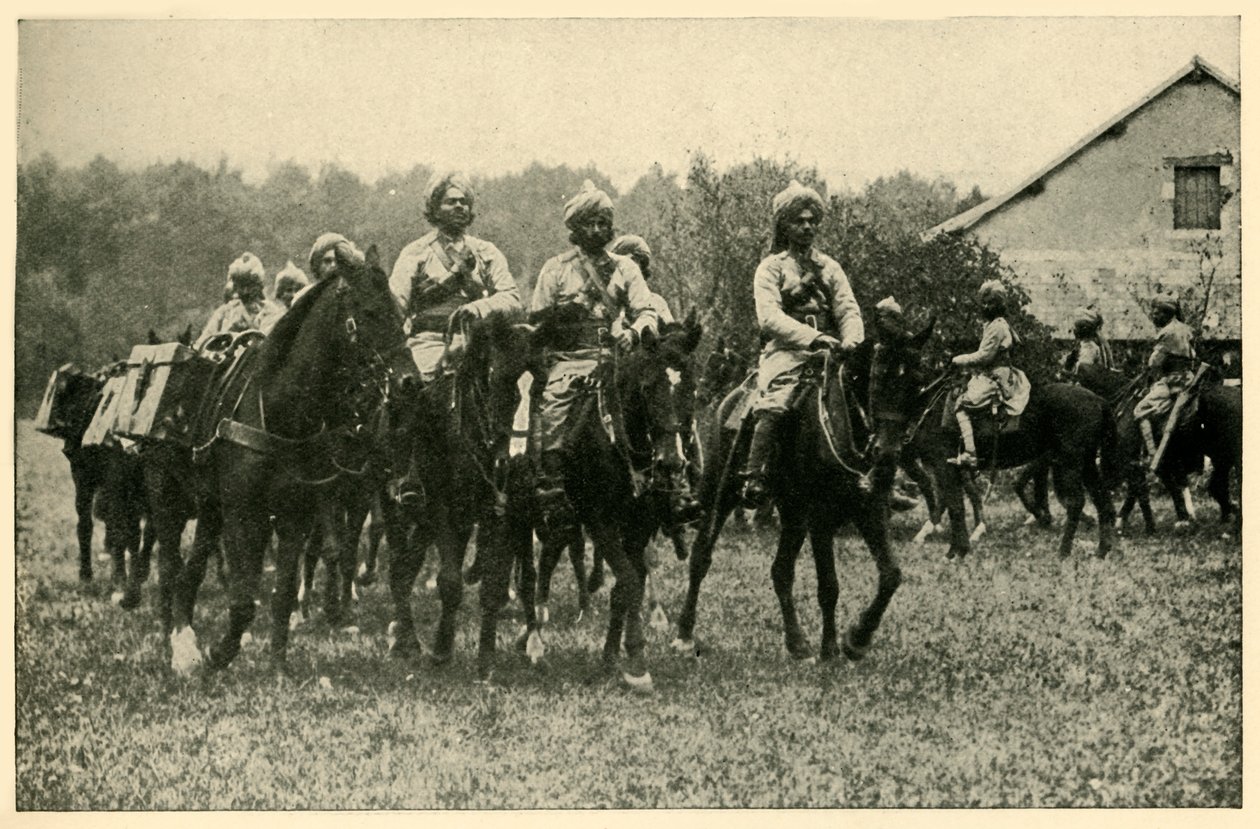 Indičtí vojáci na frontě, první světová válka, 1914, c1920. od Unbekannt