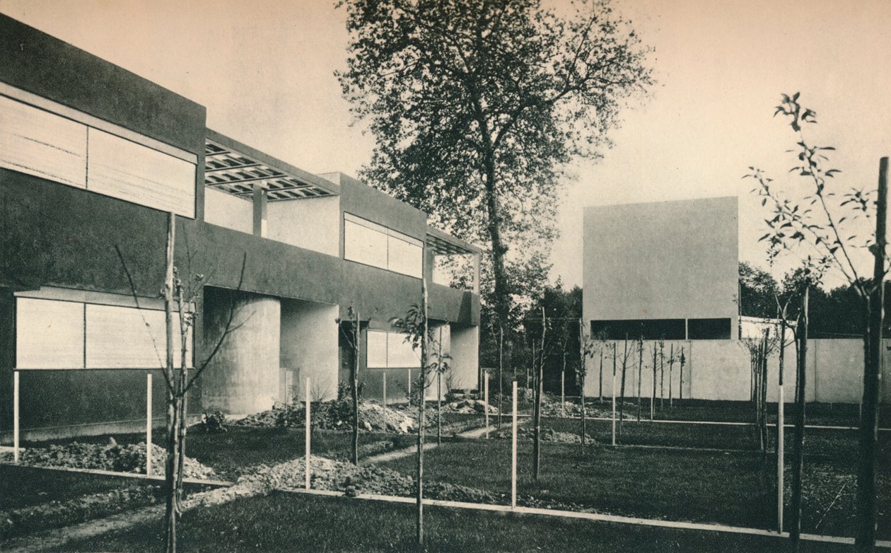 Schéma průmyslového bydlení v Pessacu poblíž Bordeaux. Architekti, Le Corbusier a Pierre Jeanneret, od Unbekannt