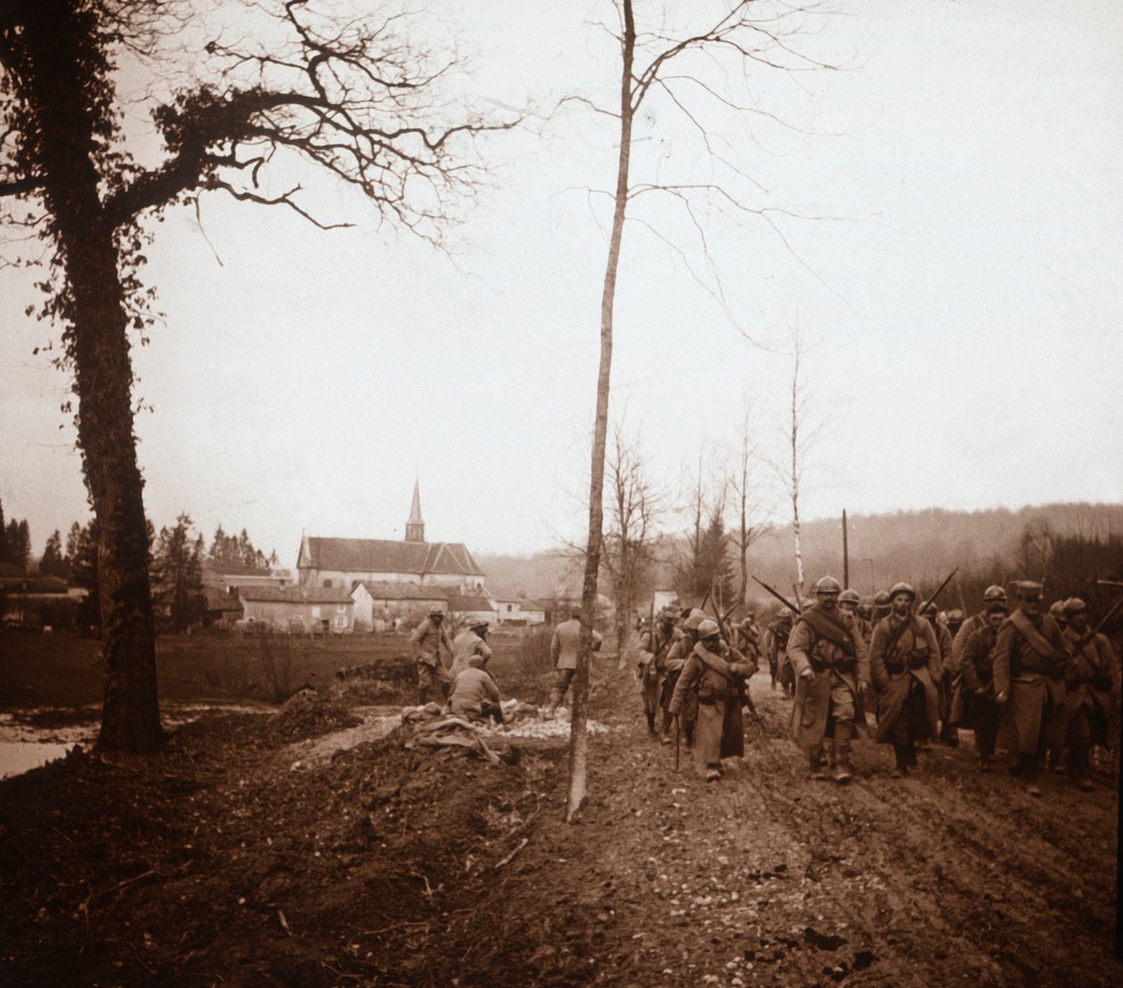 Pěchota, Genicourt, severní Francie, c1914-c1918 od Unbekannt