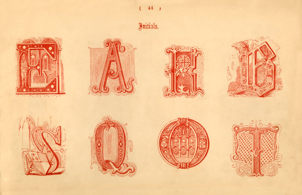 Iniciály, 1862 od Unbekannt