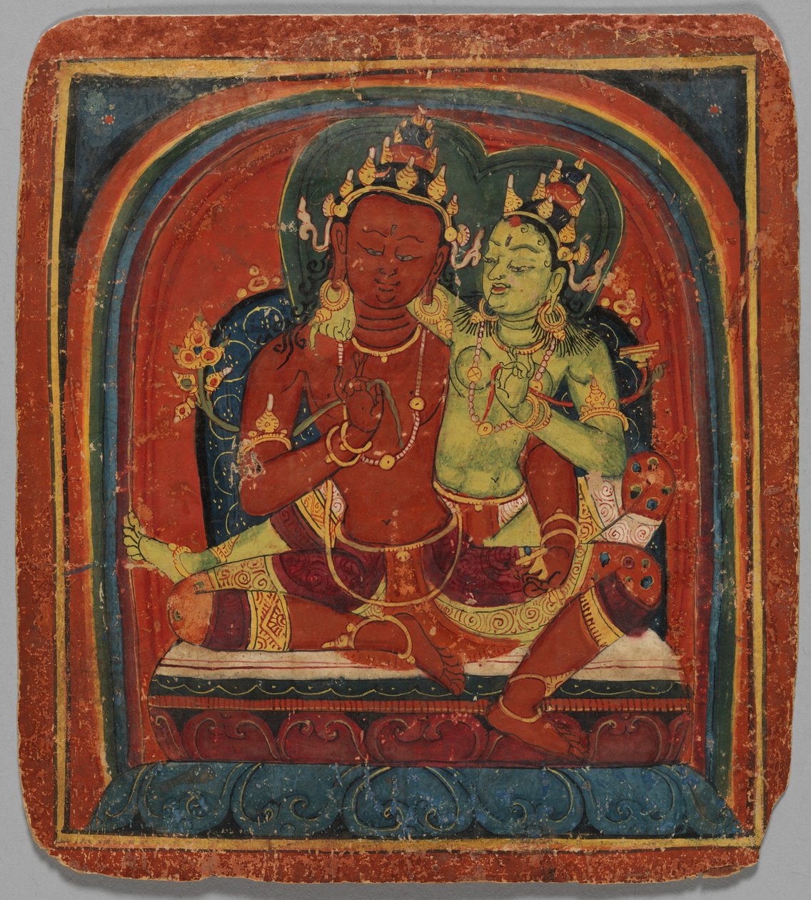 Zasvěcovací karta Tsakalis: Bódhisattva Samantabhadhra, počátek 15. století. od Unbekannt