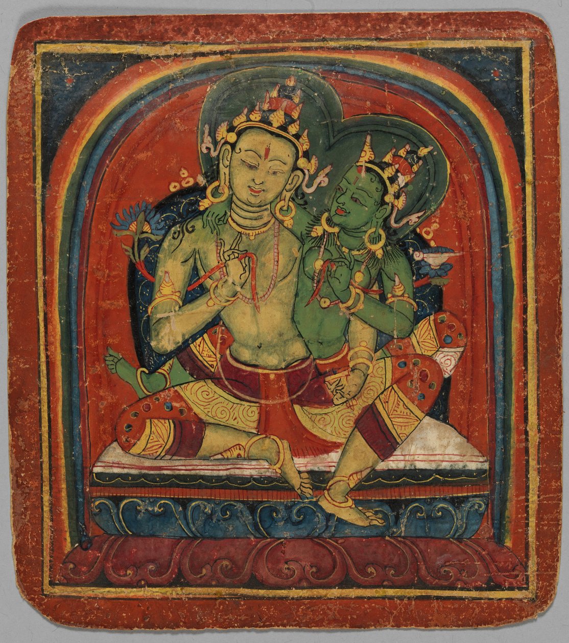 Zasvěcovací karta Tsakalis: Manjushri, počátek 15. století. od Unbekannt