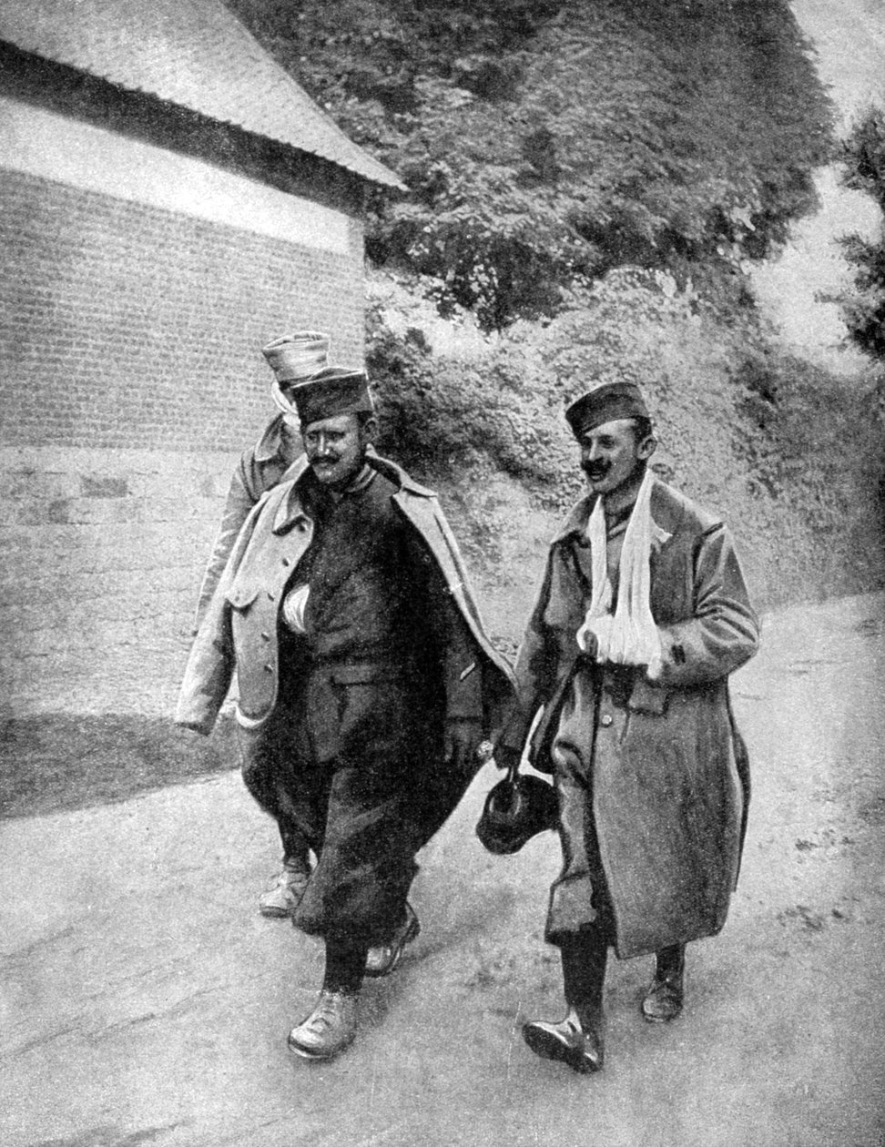 Zranění francouzští vojáci, Arras, Francie, první světová válka, 1915 od Unbekannt