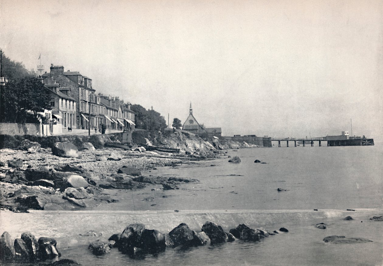 Innellan - Zobrazení Rocky Beach a Steamboat Pier, 1895 od Unbekannt