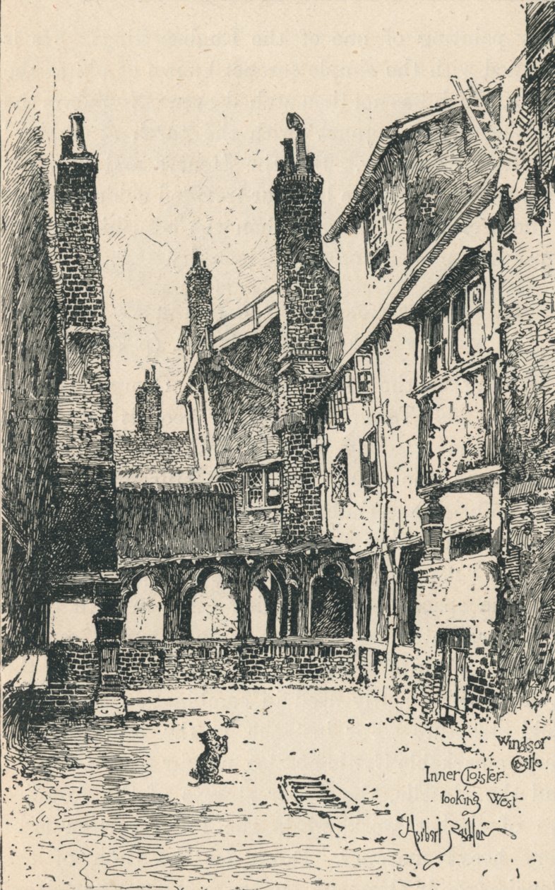 Vnitřní klášter, pohled na západ, 1895 od Unbekannt