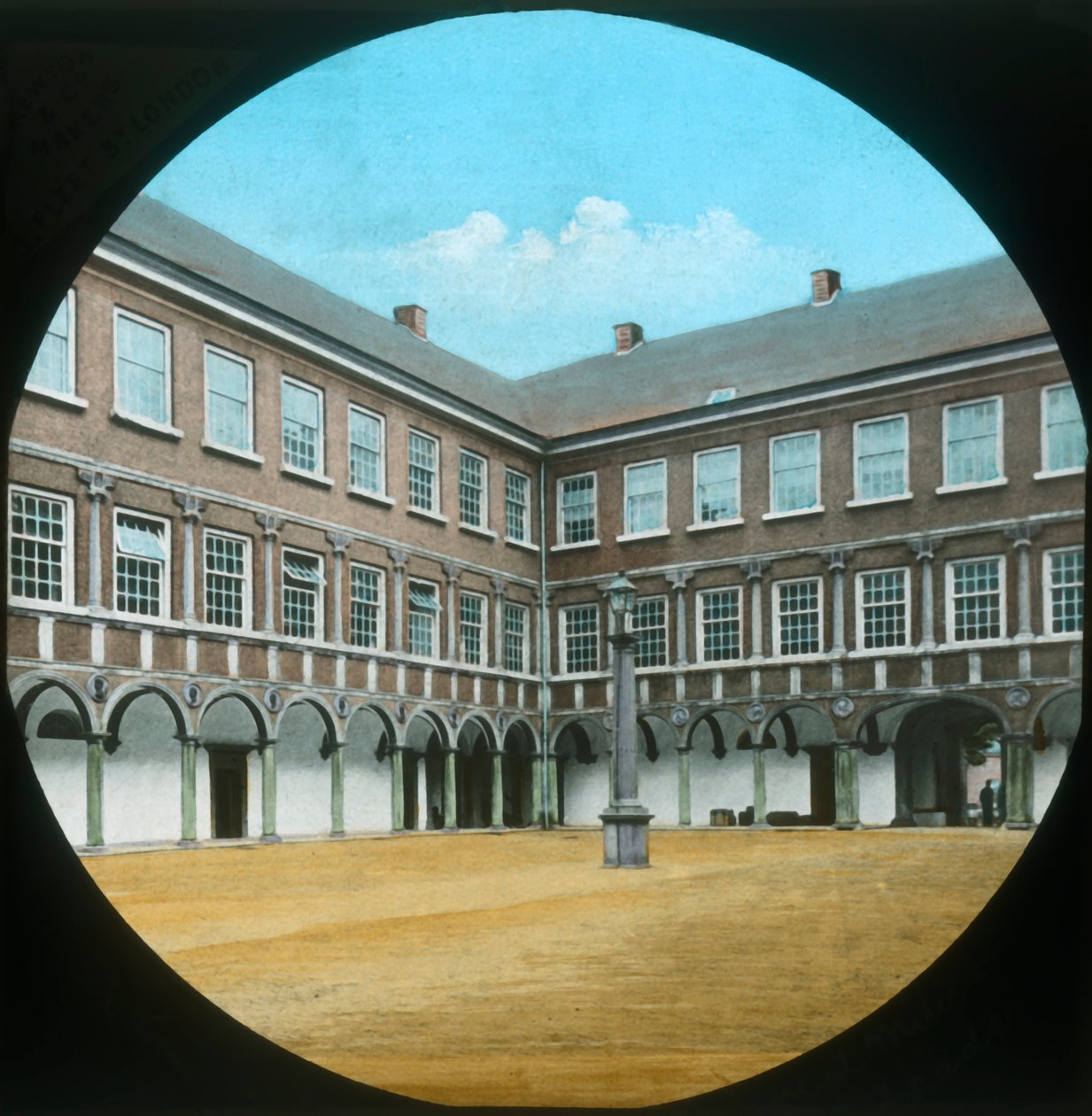 Vnitřní nádvoří - Královská vojenská akademie, Breda, konec 19.-začátek 20. století. od Unbekannt