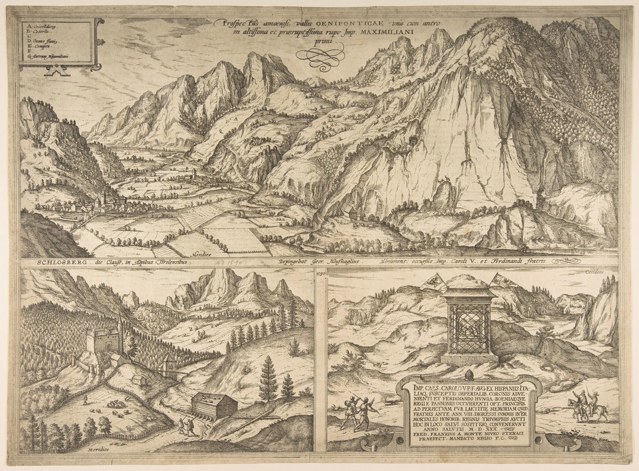 Innsbruck ze série Cities of the World, sv. V, deska 59, 1590 od Unbekannt