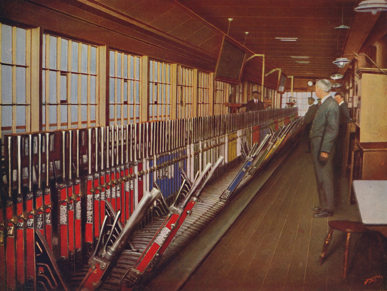 Inside the Locomotive Yard Signal-Box, York, 1926 od Unbekannt