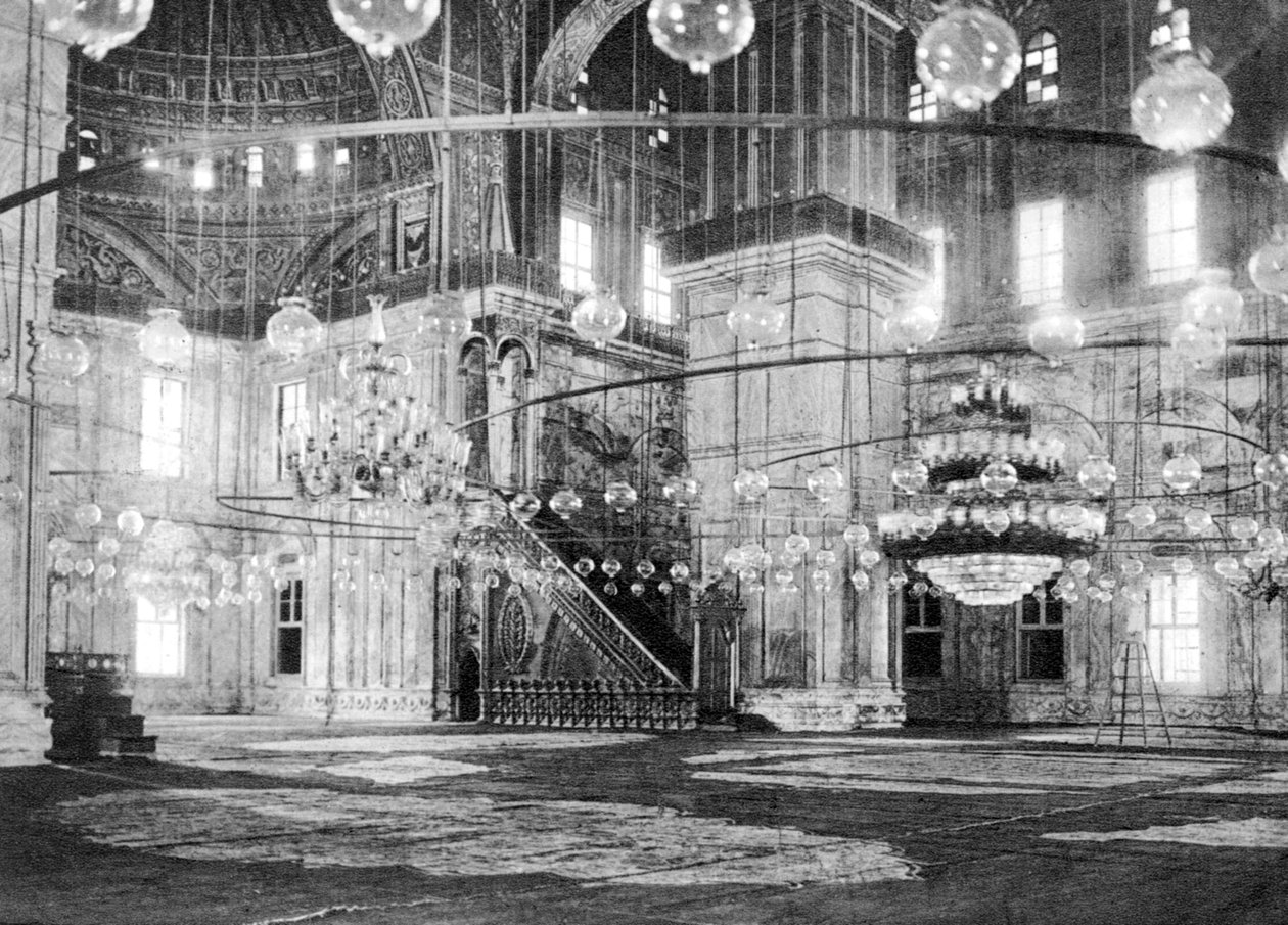 Uvnitř mešity Muhammada Aliho v Saladinově citadele, Káhira, Egypt, 20. léta 20. století od Unbekannt