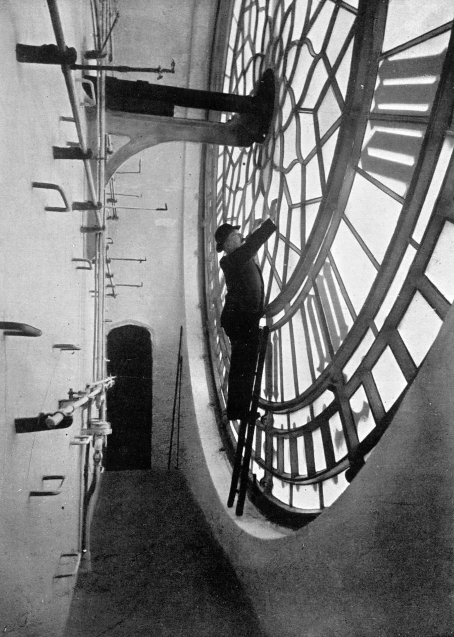 Uvnitř ciferníku Big Ben, Westminsterský palác, Londýn, c1905 od Unbekannt
