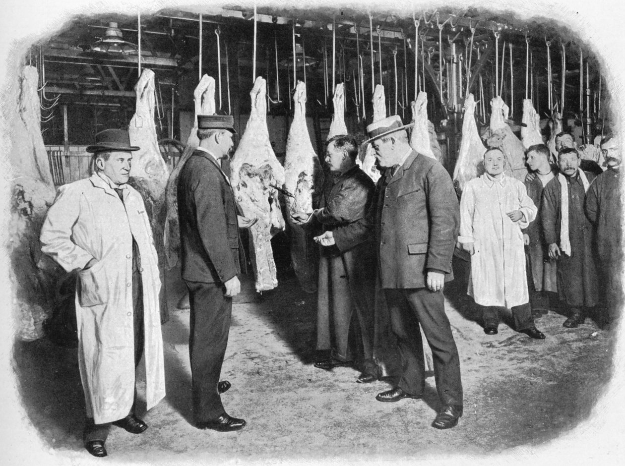 Kontrola masa na Smithfield Market, City of London, c1903 1903 od Unbekannt