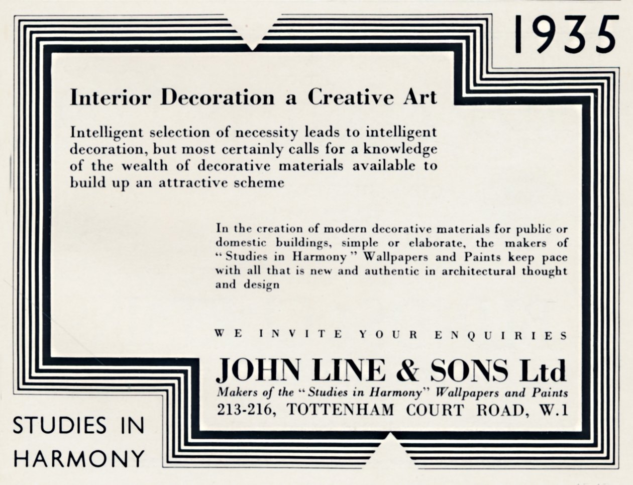 Dekorace interiéru a kreativní umění - John Line & Sons Ltd, 1935 od Unbekannt