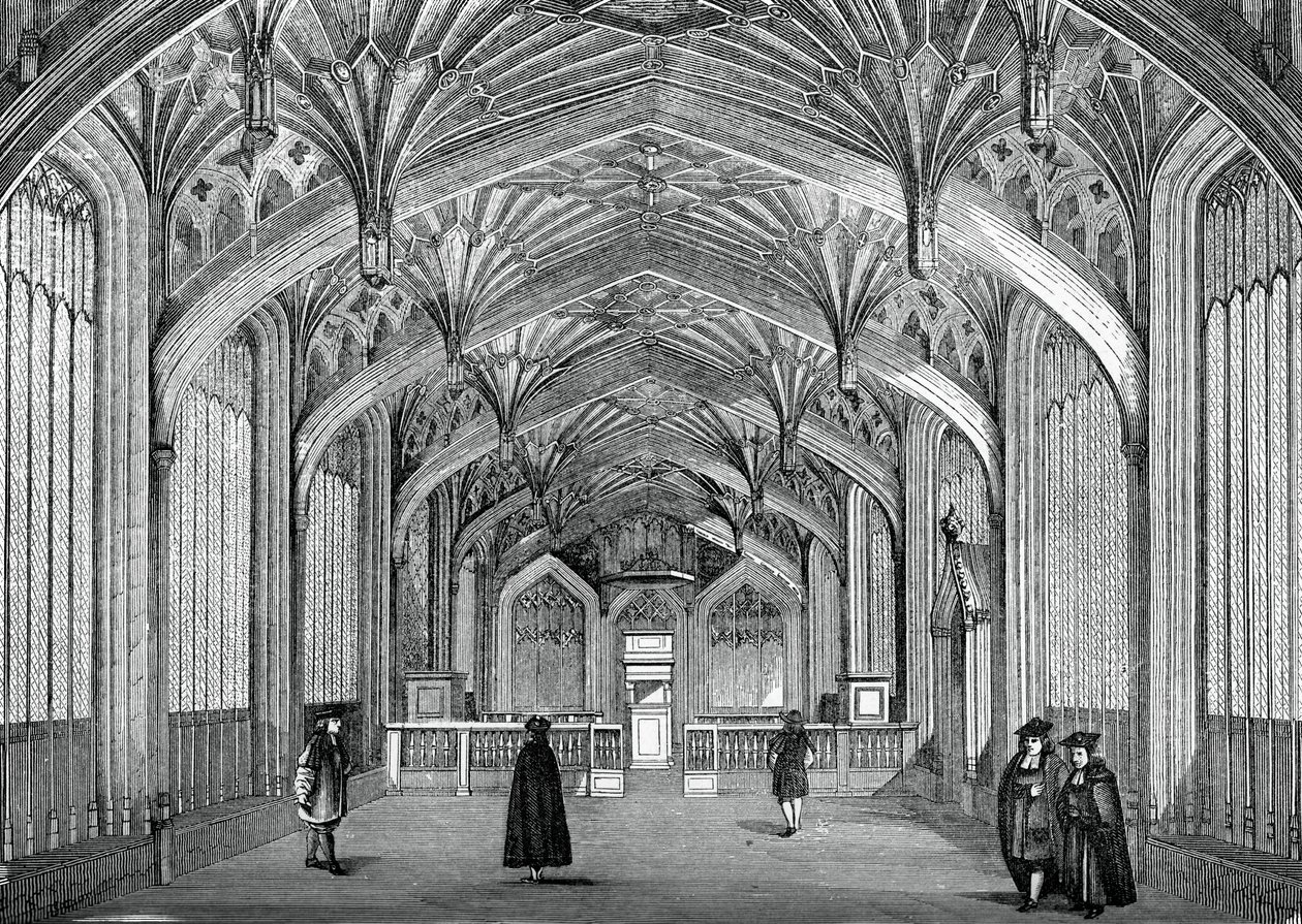 Interiér, Oxfordská univerzita, c18. století, 1870 od Unbekannt