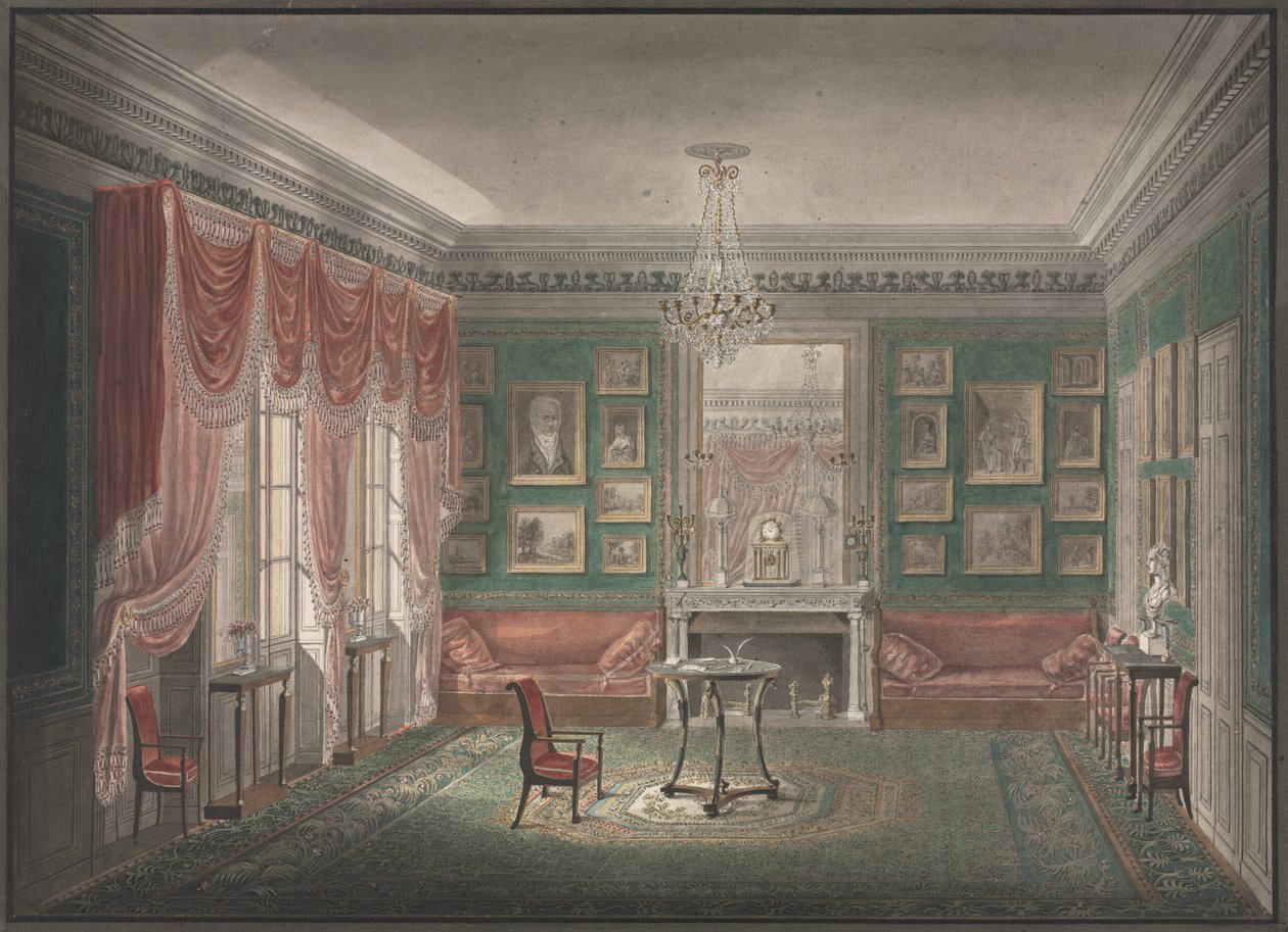 Pohled do interiéru, c. 1805-1810. od Unbekannt