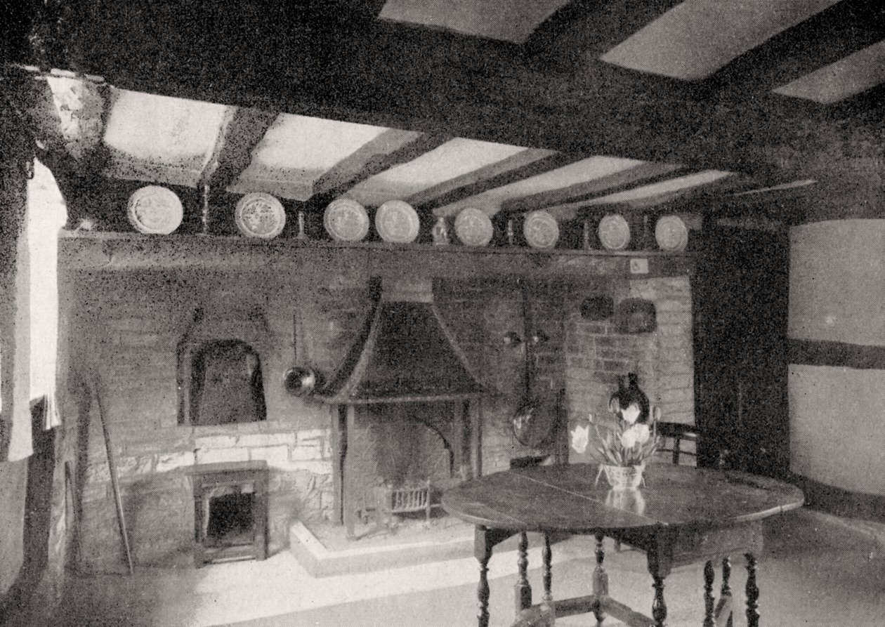 Interiér Anne Hathaways Cottage, Stratford-upon-Avon, Warwickshire, Anglie, 1924-1926 od Unbekannt