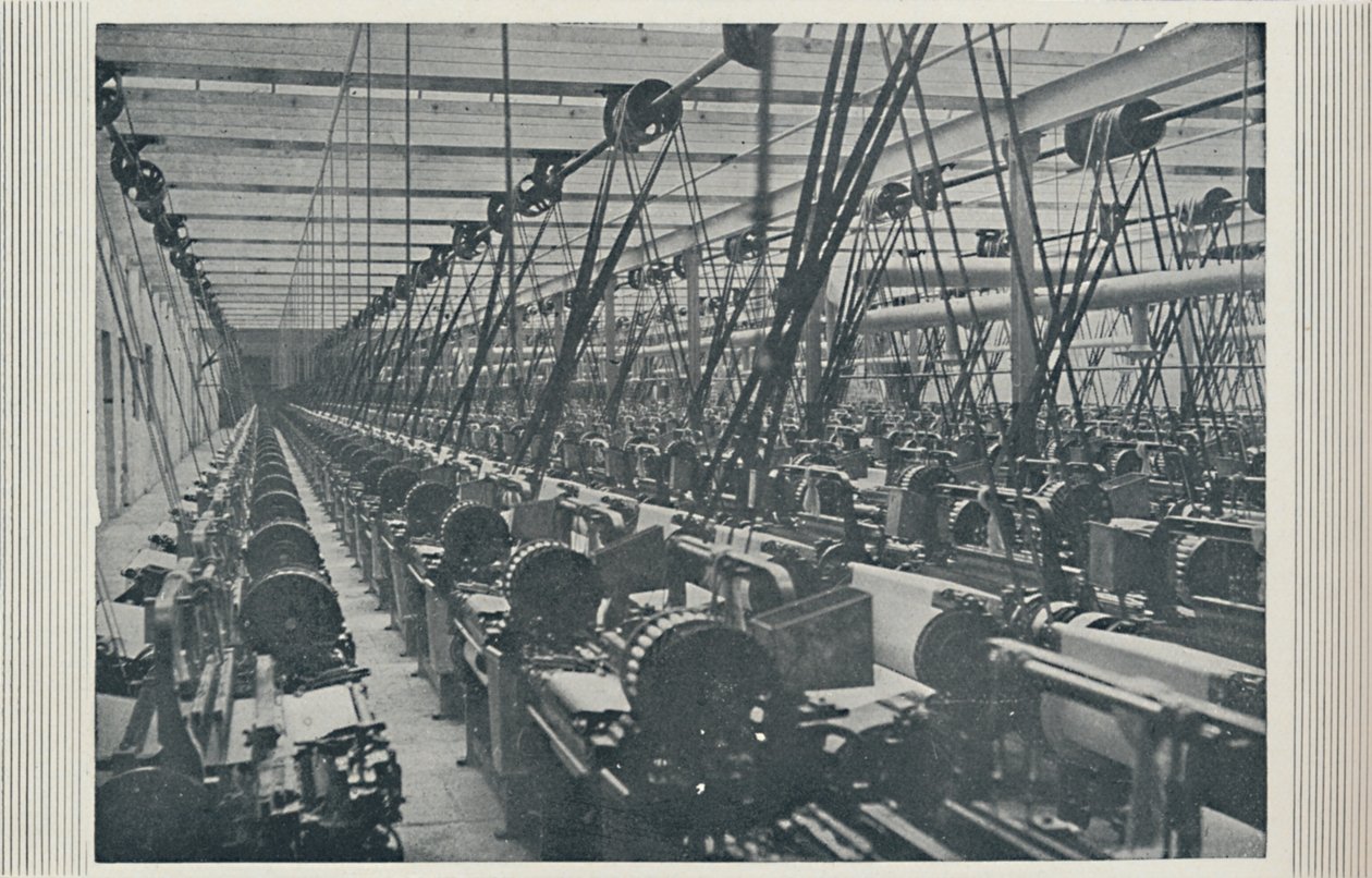 Interiér továrny na bavlnu, 1910 od Unbekannt
