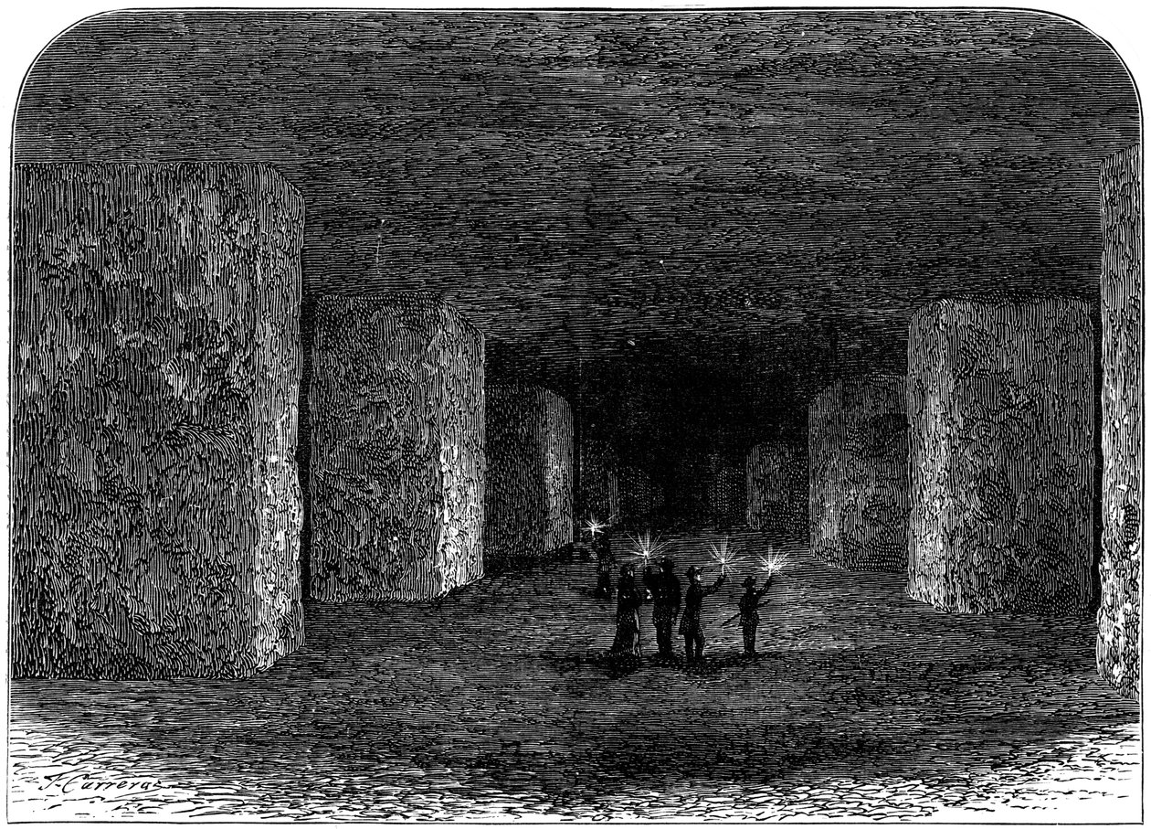 Interiér solného dolu Marston, Northwich, Cheshire, Anglie, c1880 od Unbekannt