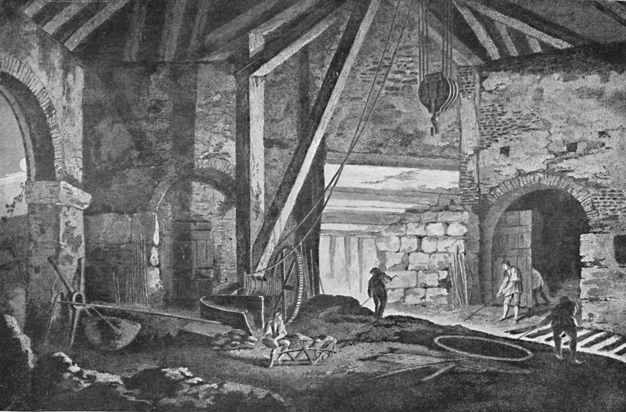 Interiér huti v Broseley, Shropshire, 1788, 1904 od Unbekannt