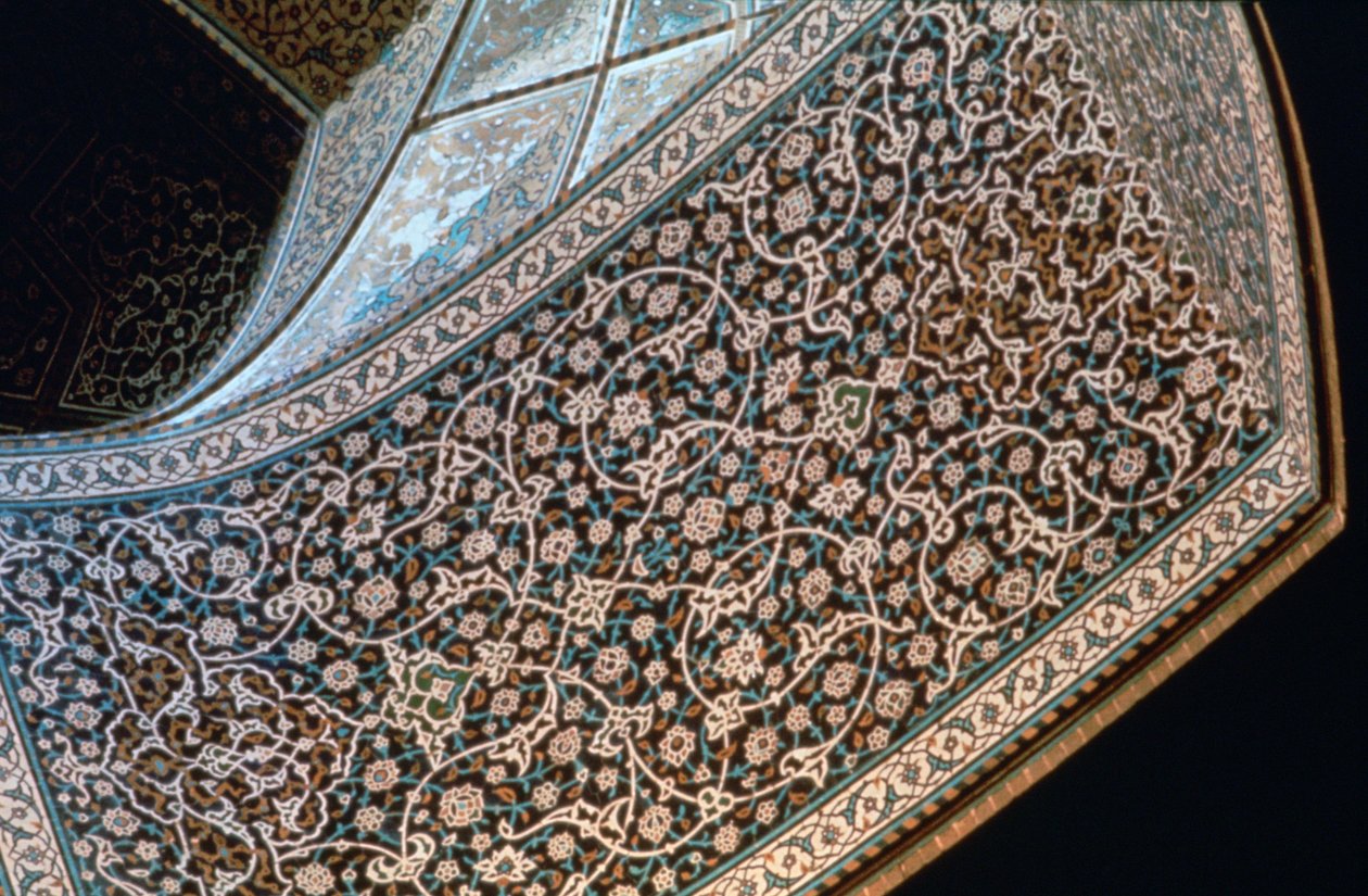 Interiér oblouku, mešita Sheikh Lutfullah, Isfahan, Persie, c1615 od Unbekannt