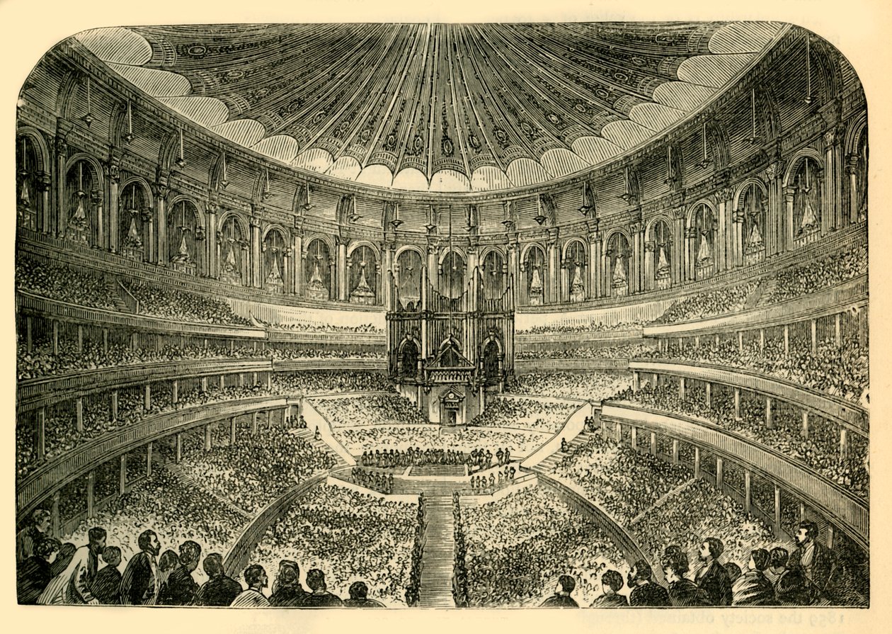 Interiér Albert Hall, c1876. od Unbekannt