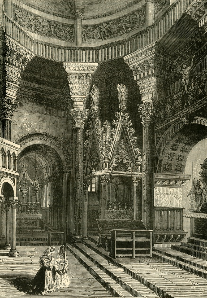 Interiér katedrály Spalatro Dříve chrám Diokleciánova paláce, 1890. od Unbekannt