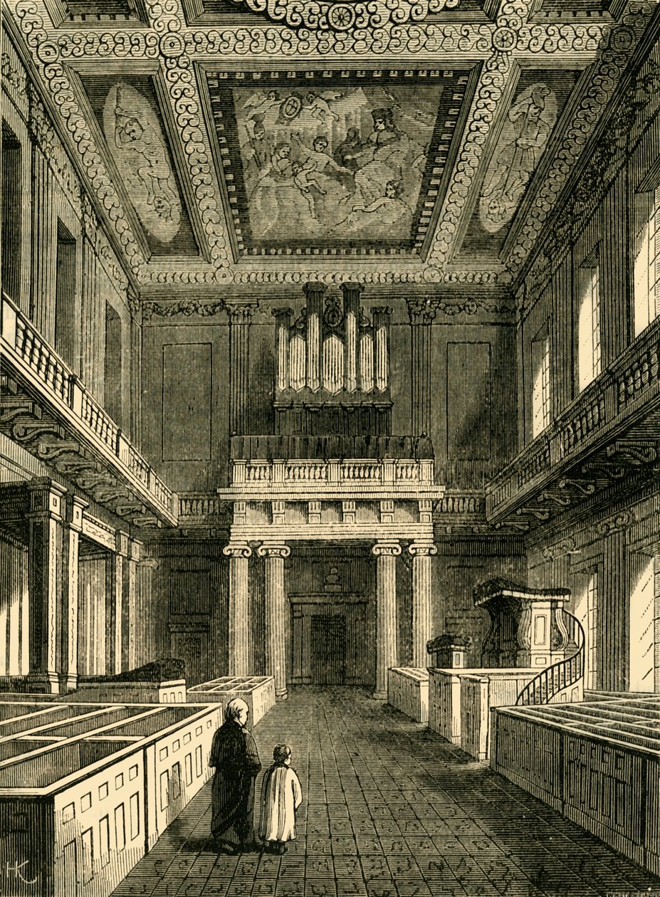 Interiér kaple Royal Banqueting House, Whitehall, 1881. od Unbekannt