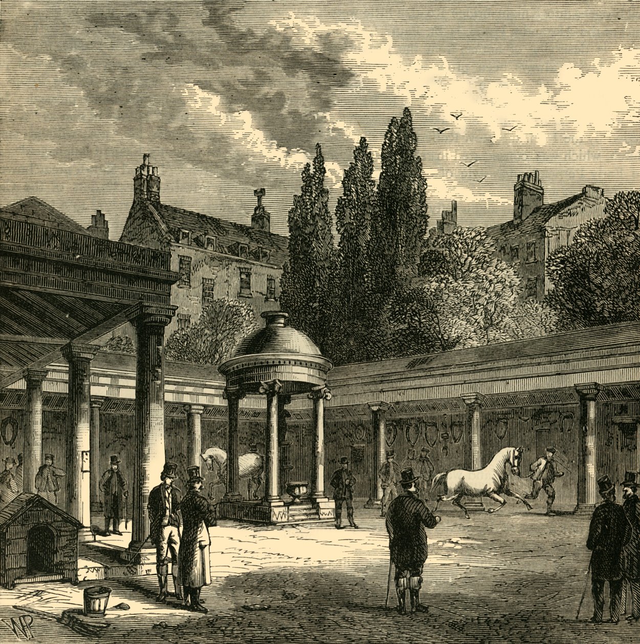 Interiér nádvoří Old Tattersalls., c1876. od Unbekannt