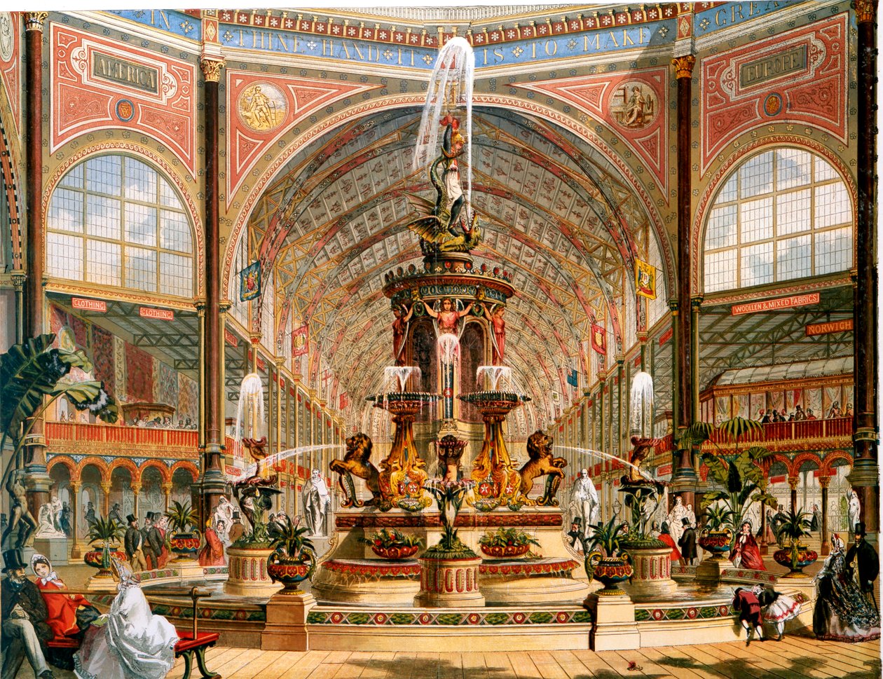 Interiér Crystal Palace během mezinárodní výstavy, 1862 od Unbekannt
